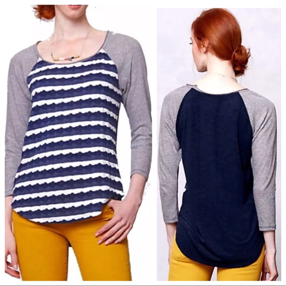 Anthropologie‎ M Jersey Knit New Wave Pullover Top